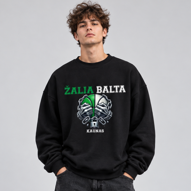 Džemperis Žalia Balta