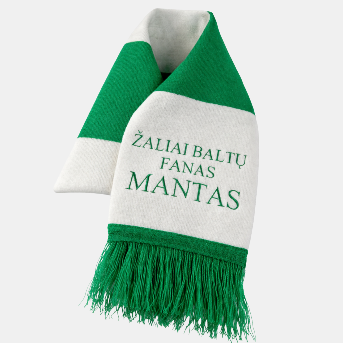 Fano šalikas Žalia Balta