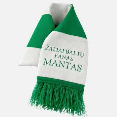 Fano šalikas Žalia Balta
