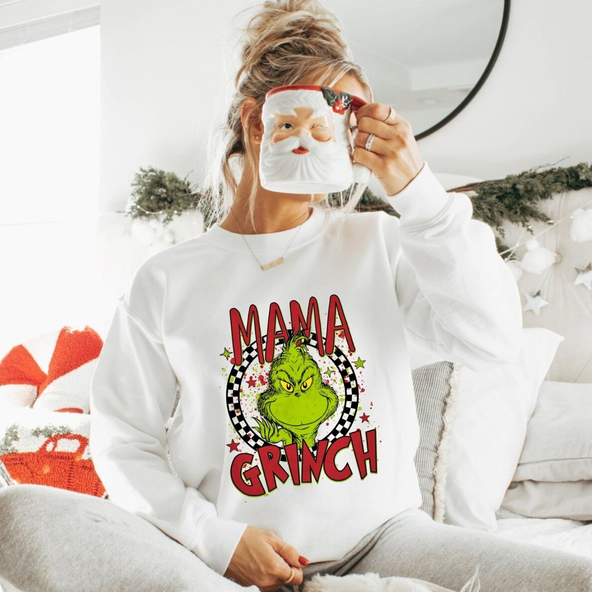 Kalėdinis džemperis Mama Grinch