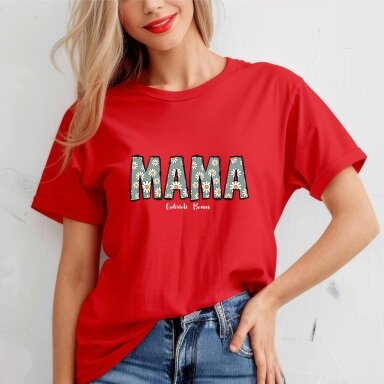 Marškinėliai Mama gėlėtai