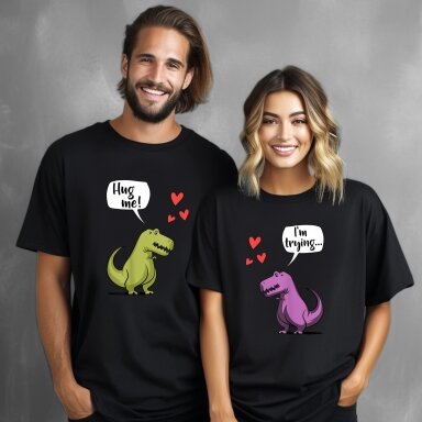 Marškinėliai porai Hug me Marškinėliai porai Hug me