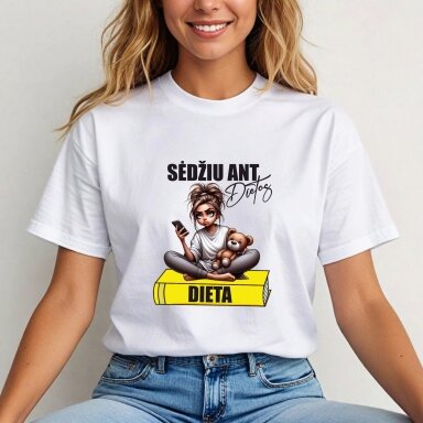 Marškinėliai Sėdžiu ant dietos