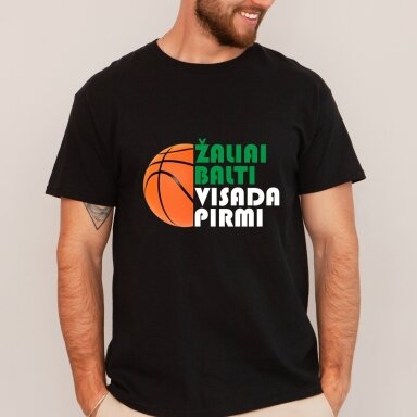Marškinėliai Žaliai Balti