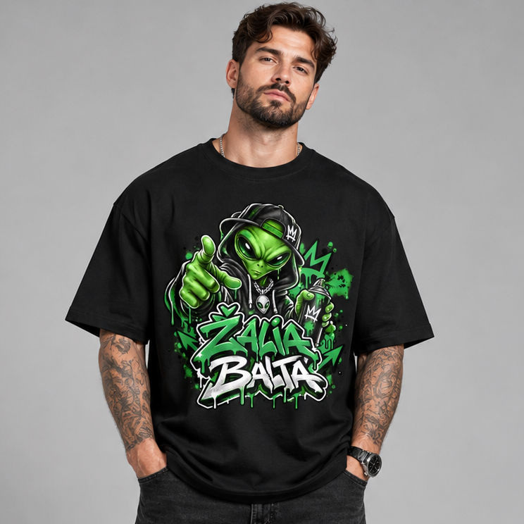Marškinėliai Green Alien