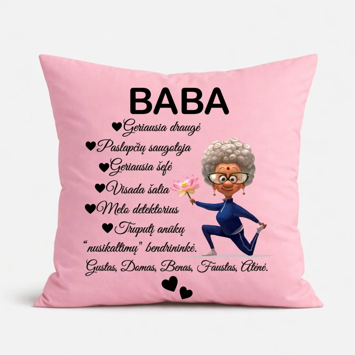 Pagalvė su spauda Baba