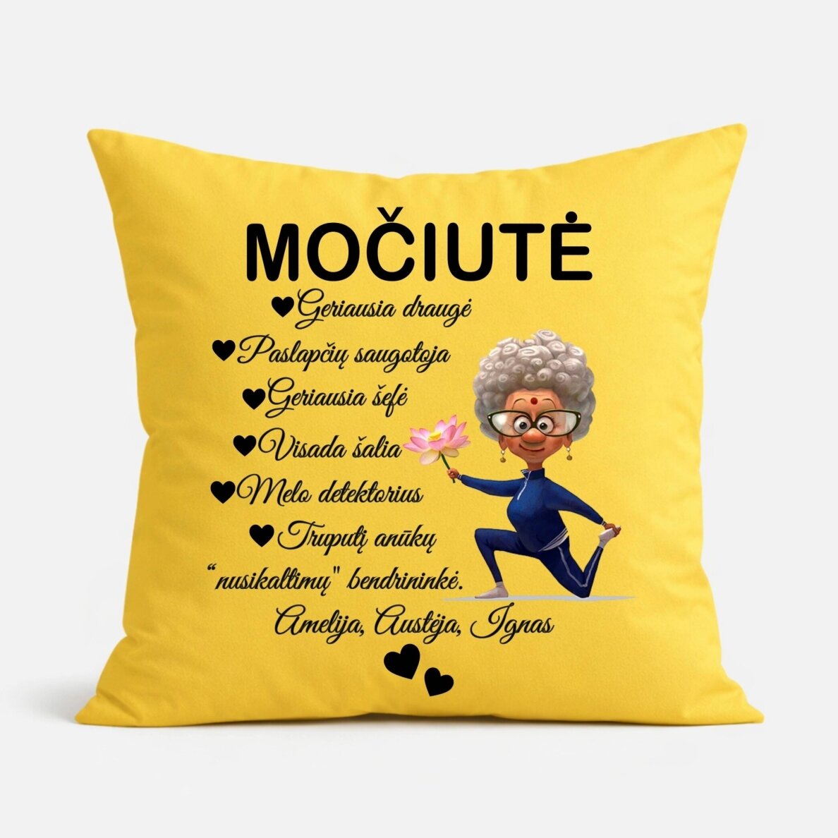 Pagalvė su spauda Močiutė