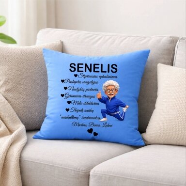 Pagalvė su spauda Senelis